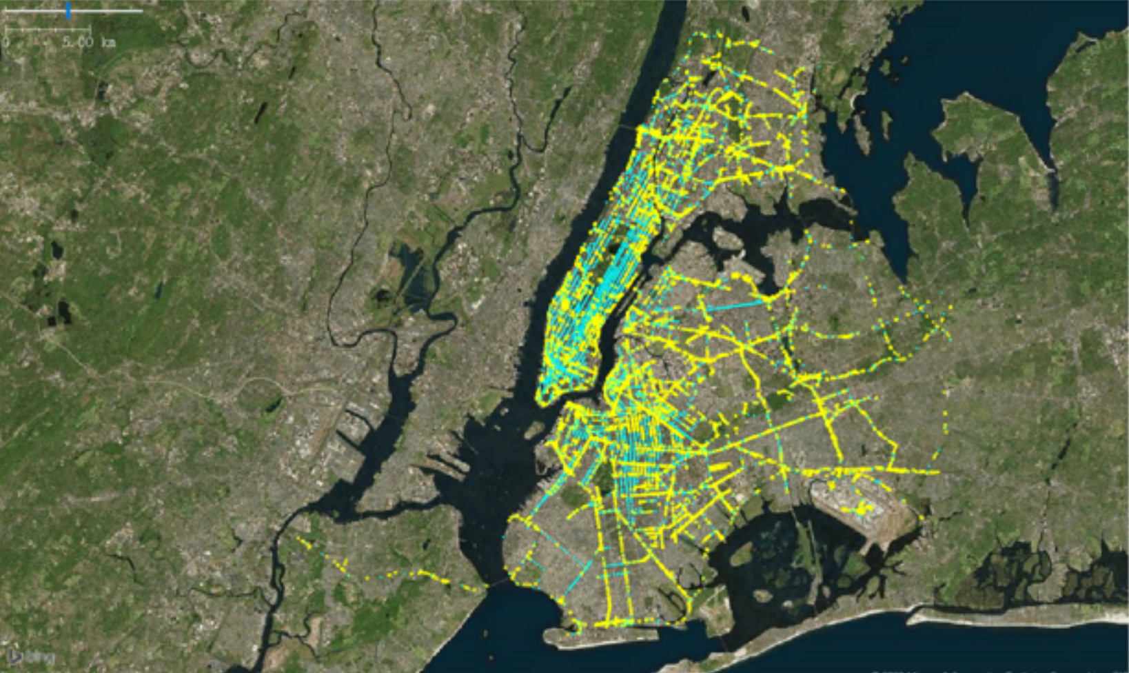 New York City road network used in the traffic project